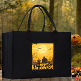 Halloween Trick or Treat Tote Bag Halloween Tote Bag for Kids Halloween Gift Halloween Candy Bag Halloween Doodles Cute Canvas Tote Bag - Aaria Tees Aaria Tees