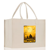 Halloween Trick or Treat Tote Bag Halloween Tote Bag for Kids Halloween Gift Halloween Candy Bag Halloween Doodles Cute Canvas Tote Bag - Aaria Tees Aaria Tees