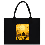 Halloween Trick or Treat Tote Bag Halloween Tote Bag for Kids Halloween Gift Halloween Candy Bag Halloween Doodles Cute Canvas Tote Bag - Aaria Tees Aaria Tees