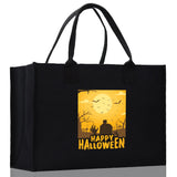 Halloween Trick or Treat Tote Bag Halloween Tote Bag for Kids Halloween Gift Halloween Candy Bag Halloween Doodles Cute Canvas Tote Bag - Aaria Tees Aaria Tees