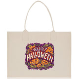 Halloween Trick or Treat Tote Bag Halloween Tote Bag for Kids Halloween Gift Halloween Candy Bag Halloween Doodles Cute Canvas Tote Bag - Aaria Tees Aaria Tees