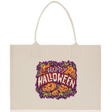 Halloween Trick or Treat Tote Bag Halloween Tote Bag for Kids Halloween Gift Halloween Candy Bag Halloween Doodles Cute Canvas Tote Bag - Aaria Tees Aaria Tees