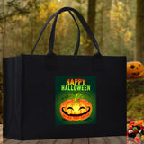 Halloween Trick or Treat Tote Bag Halloween Tote Bag for Kids Halloween Gift Halloween Candy Bag Halloween Doodles Cute Canvas Tote Bag - Aaria Tees Aaria Tees