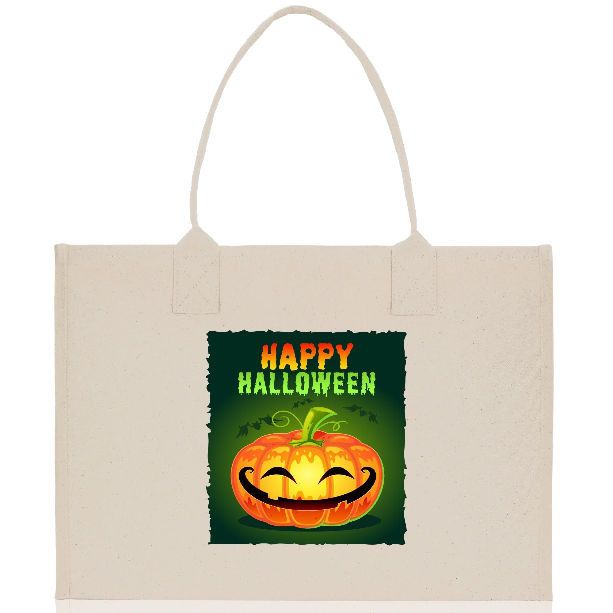 Halloween Trick or Treat Tote Bag Halloween Tote Bag for Kids Halloween Gift Halloween Candy Bag Halloween Doodles Cute Canvas Tote Bag - Aaria Tees Aaria Tees