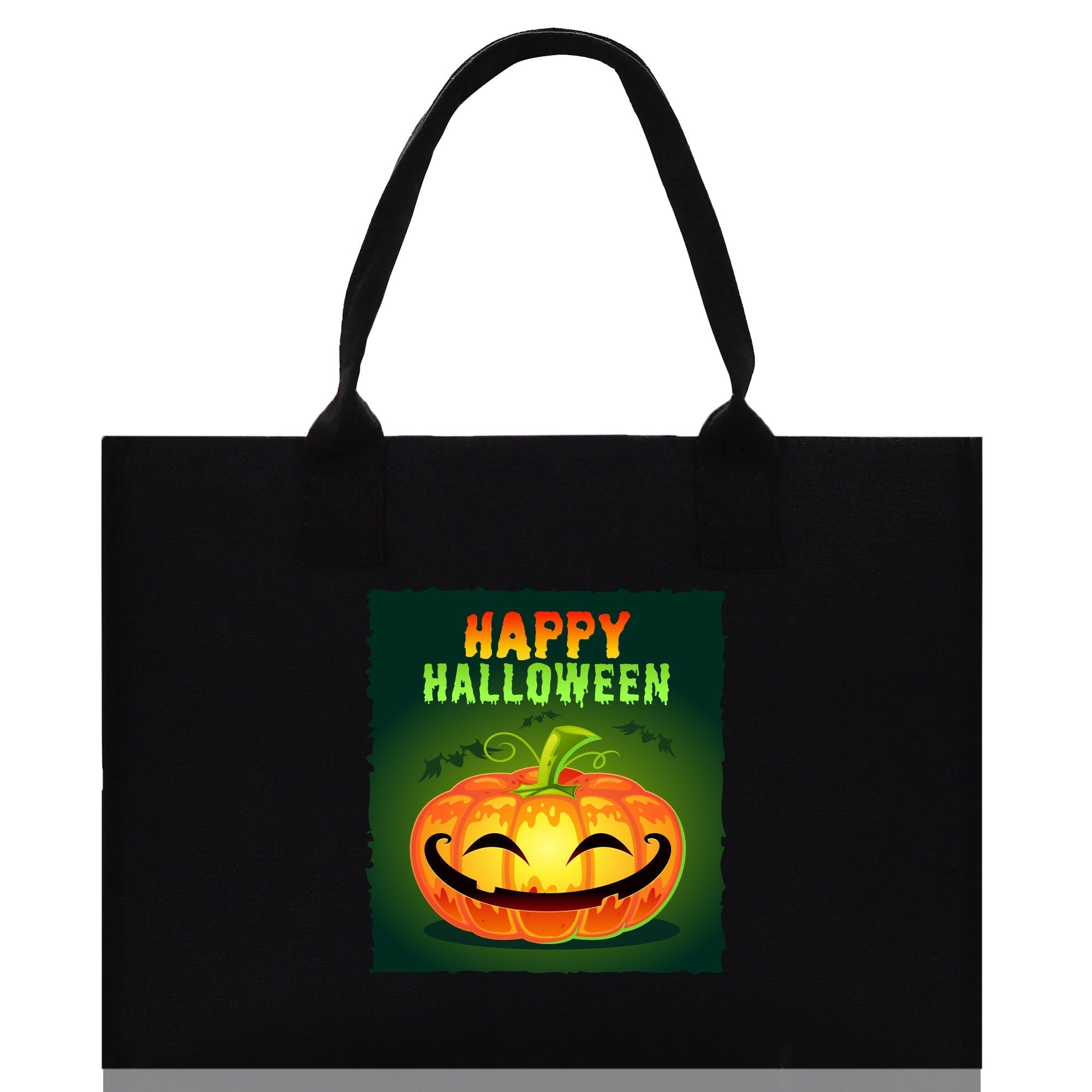 Halloween Trick or Treat Tote Bag Halloween Tote Bag for Kids Halloween Gift Halloween Candy Bag Halloween Doodles Cute Canvas Tote Bag - Aaria Tees Aaria Tees