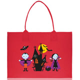Halloween Trick or Treat Tote Bag Halloween Tote Bag for Kids Halloween Gift Halloween Candy Bag Halloween Doodles Cute Canvas Tote Bag - Aaria Tees Aaria Tees