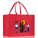 Halloween Trick or Treat Tote Bag Halloween Tote Bag for Kids Halloween Gift Halloween Candy Bag Halloween Doodles Cute Canvas Tote Bag - Aaria Tees Aaria Tees