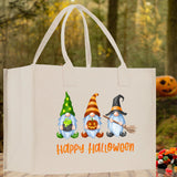 Halloween Trick or Treat Tote Bag Halloween Tote Bag for Kids Halloween Gift Halloween Candy Bag Halloween Doodles Cute Canvas Tote Bag - Aaria Tees Aaria Tees