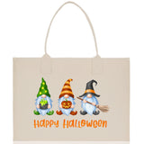 Halloween Trick or Treat Tote Bag Halloween Tote Bag for Kids Halloween Gift Halloween Candy Bag Halloween Doodles Cute Canvas Tote Bag - Aaria Tees Aaria Tees