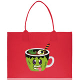 Halloween Trick or Treat Tote Bag Halloween Tote Bag for Kids Halloween Gift Halloween Candy Bag Halloween Doodles Cute Canvas Tote Bag - Aaria Tees Aaria Tees