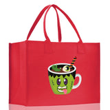 Halloween Trick or Treat Tote Bag Halloween Tote Bag for Kids Halloween Gift Halloween Candy Bag Halloween Doodles Cute Canvas Tote Bag - Aaria Tees Aaria Tees