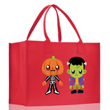 Halloween Trick or Treat Tote Bag Halloween Tote Bag for Kids Halloween Gift Halloween Candy Bag Halloween Doodles Cute Canvas Tote Bag - Aaria Tees Aaria Tees