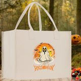 Halloween Trick or Treat Tote Bag Halloween Tote Bag for Kids Halloween Gift Halloween Candy Bag Halloween Doodles Cute Canvas Tote Bag - Aaria Tees Aaria Tees