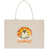 Halloween Trick or Treat Tote Bag Halloween Tote Bag for Kids Halloween Gift Halloween Candy Bag Halloween Doodles Cute Canvas Tote Bag - Aaria Tees Aaria Tees