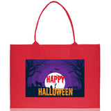 Halloween Trick or Treat Tote Bag Halloween Tote Bag for Kids Halloween Gift Halloween Candy Bag Halloween Doodles Cute Canvas Tote Bag - Aaria Tees Aaria Tees