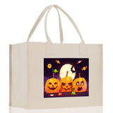 Halloween Trick or Treat Tote Bag Halloween Tote Bag for Kids Halloween Gift Halloween Candy Bag Halloween Doodles Cute Canvas Tote Bag - Aaria Tees Aaria Tees