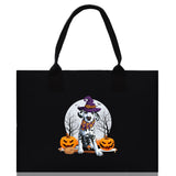 Halloween Trick or Treat Tote Bag Halloween Tote Bag for Kids Halloween Gift Halloween Candy Bag Halloween Doodles Cute Canvas Tote Bag - Aaria Tees Aaria Tees