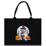 Halloween Trick or Treat Tote Bag Halloween Tote Bag for Kids Halloween Gift Halloween Candy Bag Halloween Doodles Cute Canvas Tote Bag - Aaria Tees Aaria Tees