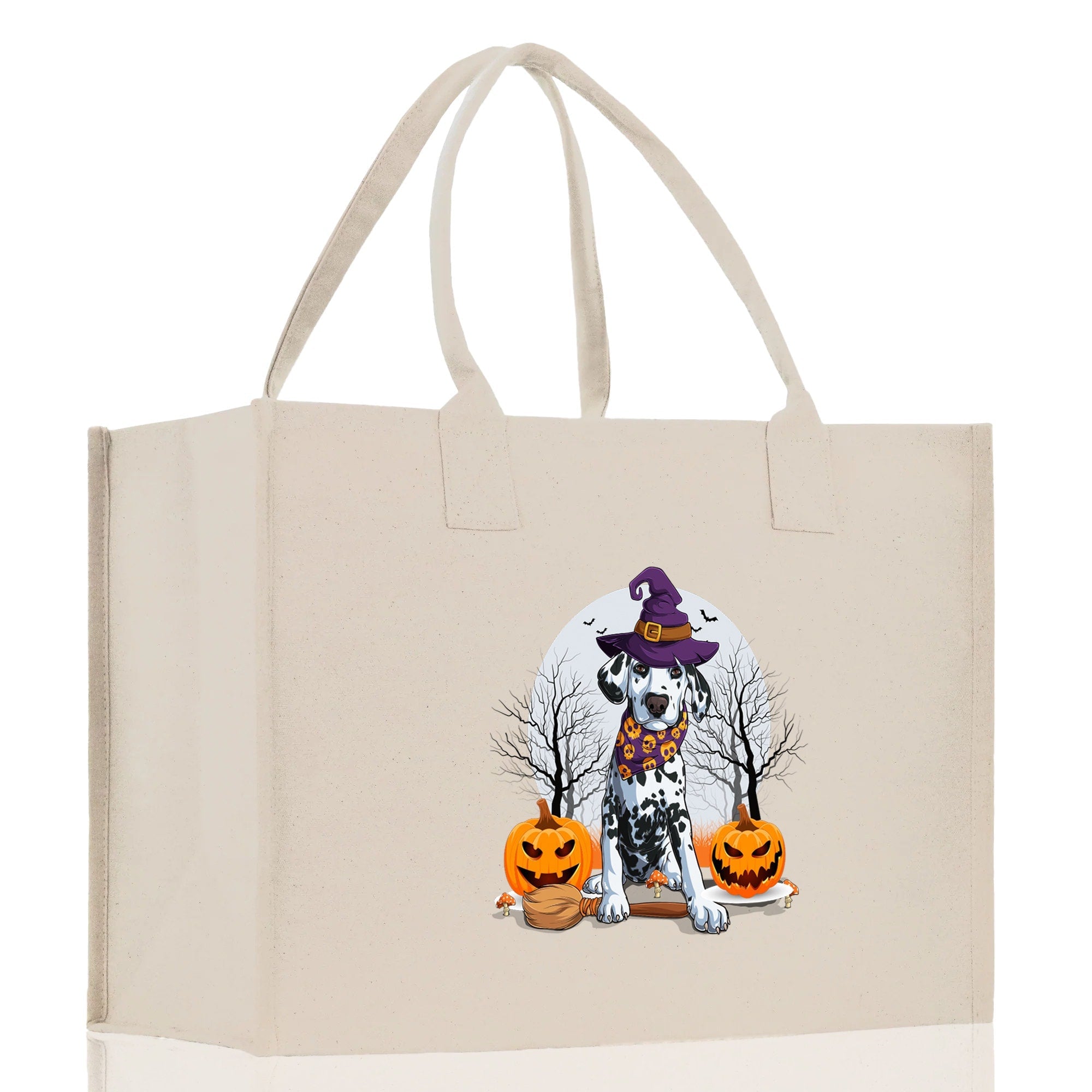 Halloween Trick or Treat Tote Bag Halloween Tote Bag for Kids Halloween Gift Halloween Candy Bag Halloween Doodles Cute Canvas Tote Bag - Aaria Tees Aaria Tees