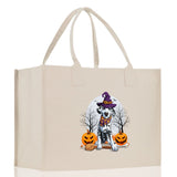 Halloween Trick or Treat Tote Bag Halloween Tote Bag for Kids Halloween Gift Halloween Candy Bag Halloween Doodles Cute Canvas Tote Bag - Aaria Tees Aaria Tees
