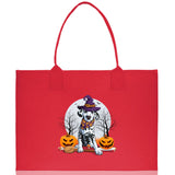 Halloween Trick or Treat Tote Bag Halloween Tote Bag for Kids Halloween Gift Halloween Candy Bag Halloween Doodles Cute Canvas Tote Bag - Aaria Tees Aaria Tees