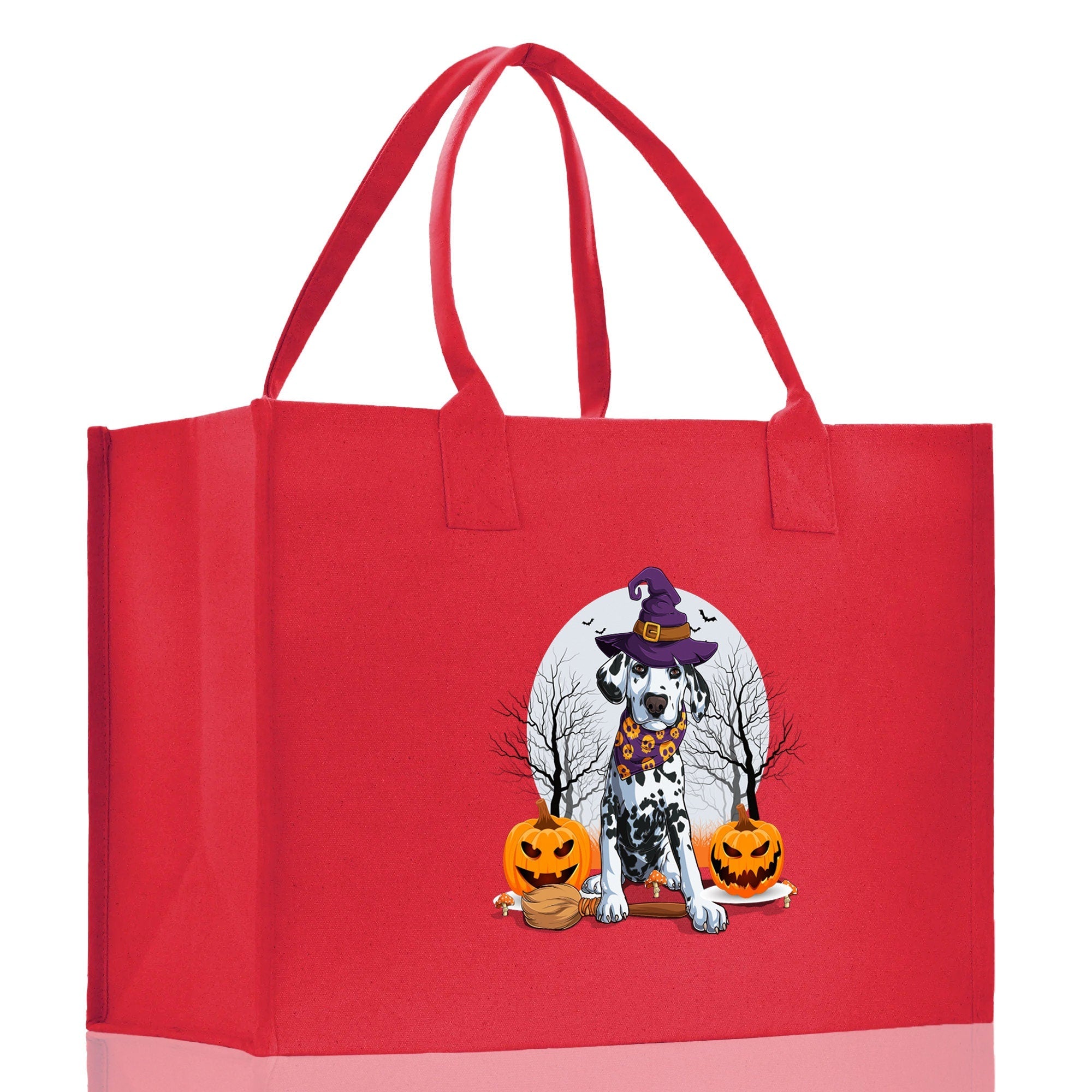 Halloween Trick or Treat Tote Bag Halloween Tote Bag for Kids Halloween Gift Halloween Candy Bag Halloween Doodles Cute Canvas Tote Bag - Aaria Tees Aaria Tees