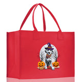 Halloween Trick or Treat Tote Bag Halloween Tote Bag for Kids Halloween Gift Halloween Candy Bag Halloween Doodles Cute Canvas Tote Bag - Aaria Tees Aaria Tees