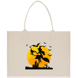 Halloween Trick or Treat Tote Bag Halloween Tote Bag for Kids Halloween Gift Halloween Candy Bag Halloween Doodles Cute Canvas Tote Bag - Aaria Tees Aaria Tees
