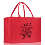 Halloween Trick or Treat Tote Bag Halloween Tote Bag for Kids Halloween Gift Halloween Candy Bag Halloween Doodles Cute Canvas Tote Bag - Aaria Tees Aaria Tees