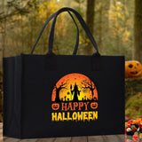 Halloween Trick or Treat Tote Bag Halloween Tote Bag for Kids Halloween Gift Halloween Candy Bag Halloween Doodles Cute Canvas Tote Bag - Aaria Tees Aaria Tees