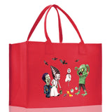 Halloween Trick or Treat Tote Bag Halloween Tote Bag for Kids Halloween Gift Halloween Candy Bag Halloween Doodles Cute Canvas Tote Bag - Aaria Tees Aaria Tees