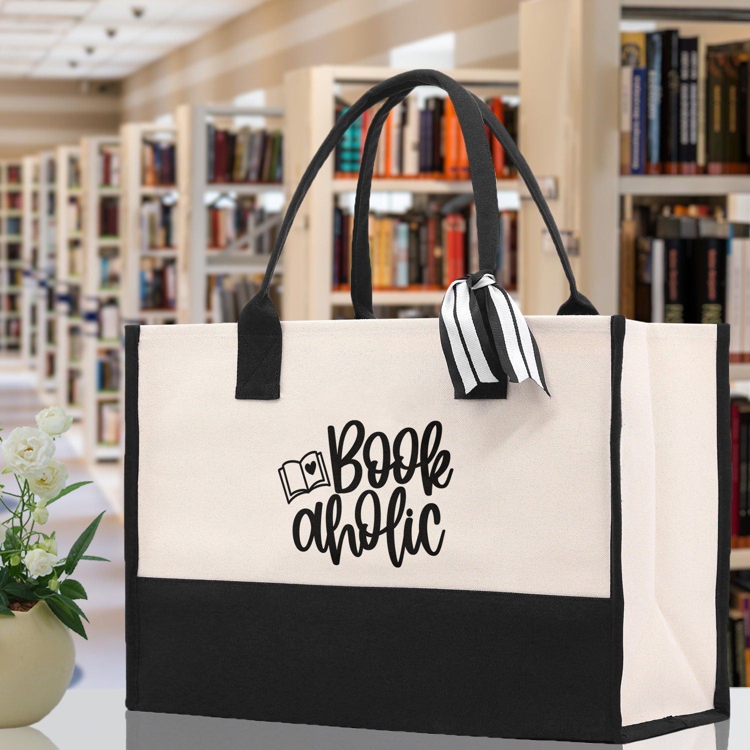 Book aholic Tote Bag Bookworm Gift Book Quotes Party Gift Book Lover Tote Book Canvas Tote Bag Birthday Gift Library Bag Grocery Bag - Aaria Tees Aaria Tees