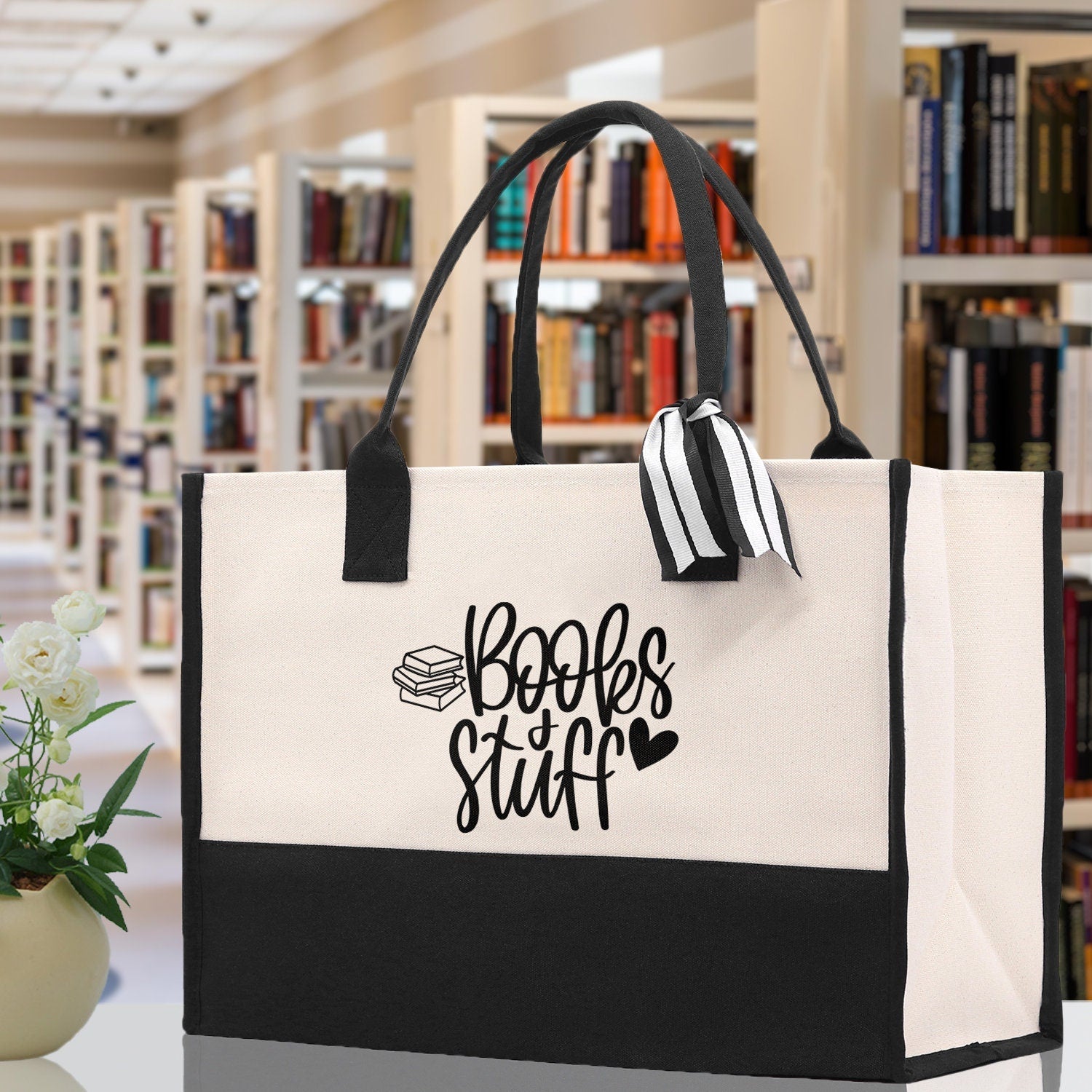 Books Stuff Tote Bag Bookworm Gift Book Quotes Party Gift Book Lover Tote Book Canvas Tote Bag Birthday Gift Library Bag Grocery Bag - Aaria Tees Aaria Tees