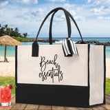 Beach Essentials Tote Bag Beach Vacation Tote Bag Summer Beach Canvas Tote Bag Large Canvas Beach Bag Weekender Tote Bag - Aaria Tees Aaria Tees