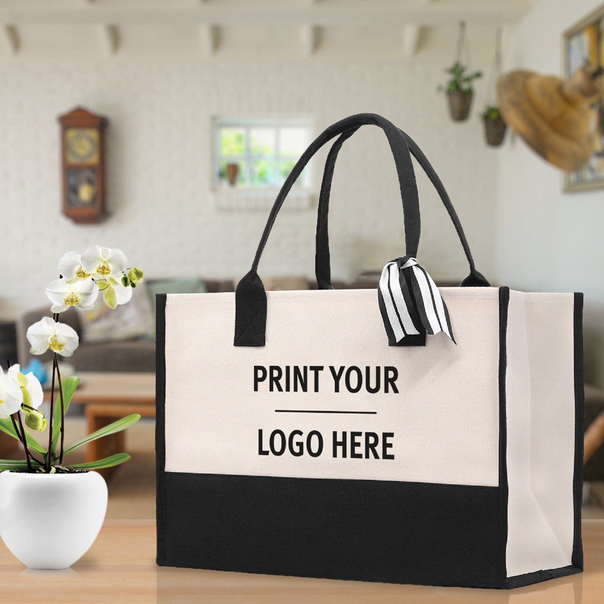 Custom Canvas Tote Bag, Promotional Tote Bag, Print Your Logo, Personalized Tote Bag, Buy Wholesale Bulk Tote Bag - Aaria Tees Aaria Tees