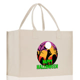 Halloween Trick or Treat Tote Bag Halloween Tote Bag for Kids Halloween Gift Halloween Candy Bag Halloween Doodles Cute Canvas Tote Bag - Aaria Tees Aaria Tees