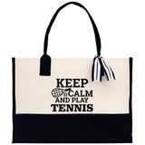 Tennis Tote Bag Custom Tennis Tote Bag Tennis Sport Gift for Her Personalized Tennis Bag Tennis Love Bag Tennis Coach Gift Canvas Tote Bag - Aaria Tees Aaria Tees