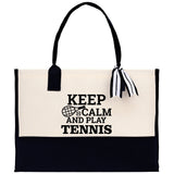 Tennis Tote Bag Custom Tennis Tote Bag Tennis Sport Gift for Her Personalized Tennis Bag Tennis Love Bag Tennis Coach Gift Canvas Tote Bag - Aaria Tees Aaria Tees