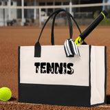 Tennis Tote Bag Custom Tennis Tote Bag Tennis Sport Gift for Her Personalized Tennis Bag Tennis Love Bag Tennis Coach Gift Canvas Tote Bag - Aaria Tees Aaria Tees