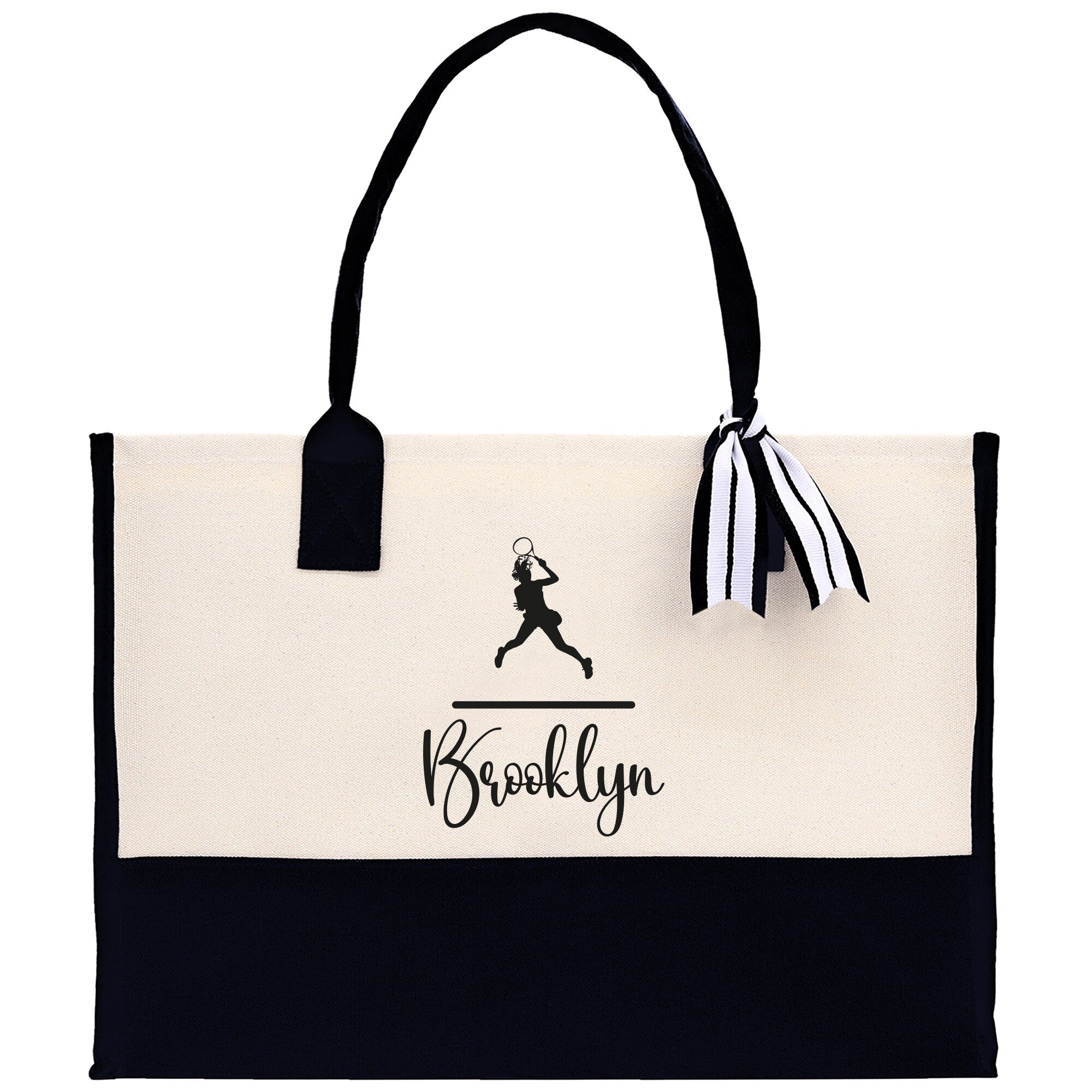 Tennis Tote Bag Custom Tennis Tote Bag Tennis Sport Gift for Her Personalized Tennis Bag Tennis Love Bag Tennis Coach Gift Canvas Tote Bag - Aaria Tees Aaria Tees