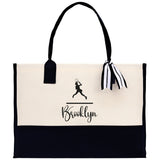 Tennis Tote Bag Custom Tennis Tote Bag Tennis Sport Gift for Her Personalized Tennis Bag Tennis Love Bag Tennis Coach Gift Canvas Tote Bag - Aaria Tees Aaria Tees