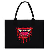 Halloween Trick or Treat Tote Bag Halloween Tote Bag for Kids Halloween Gift Halloween Candy Bag Halloween Doodles Cute Canvas Tote Bag - Aaria Tees Aaria Tees