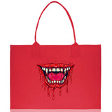 Halloween Trick or Treat Tote Bag Halloween Tote Bag for Kids Halloween Gift Halloween Candy Bag Halloween Doodles Cute Canvas Tote Bag - Aaria Tees Aaria Tees
