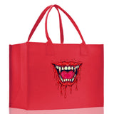 Halloween Trick or Treat Tote Bag Halloween Tote Bag for Kids Halloween Gift Halloween Candy Bag Halloween Doodles Cute Canvas Tote Bag - Aaria Tees Aaria Tees