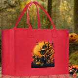 Halloween Trick or Treat Tote Bag Halloween Tote Bag for Kids Halloween Gift Halloween Candy Bag Halloween Doodles Cute Canvas Tote Bag - Aaria Tees Aaria Tees