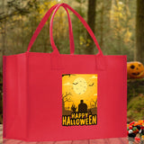 Halloween Trick or Treat Tote Bag Halloween Tote Bag for Kids Halloween Gift Halloween Candy Bag Halloween Doodles Cute Canvas Tote Bag - Aaria Tees Aaria Tees