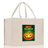 Halloween Trick or Treat Tote Bag Halloween Tote Bag for Kids Halloween Gift Halloween Candy Bag Halloween Doodles Cute Canvas Tote Bag - Aaria Tees Aaria Tees