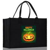 Halloween Trick or Treat Tote Bag Halloween Tote Bag for Kids Halloween Gift Halloween Candy Bag Halloween Doodles Cute Canvas Tote Bag - Aaria Tees Aaria Tees