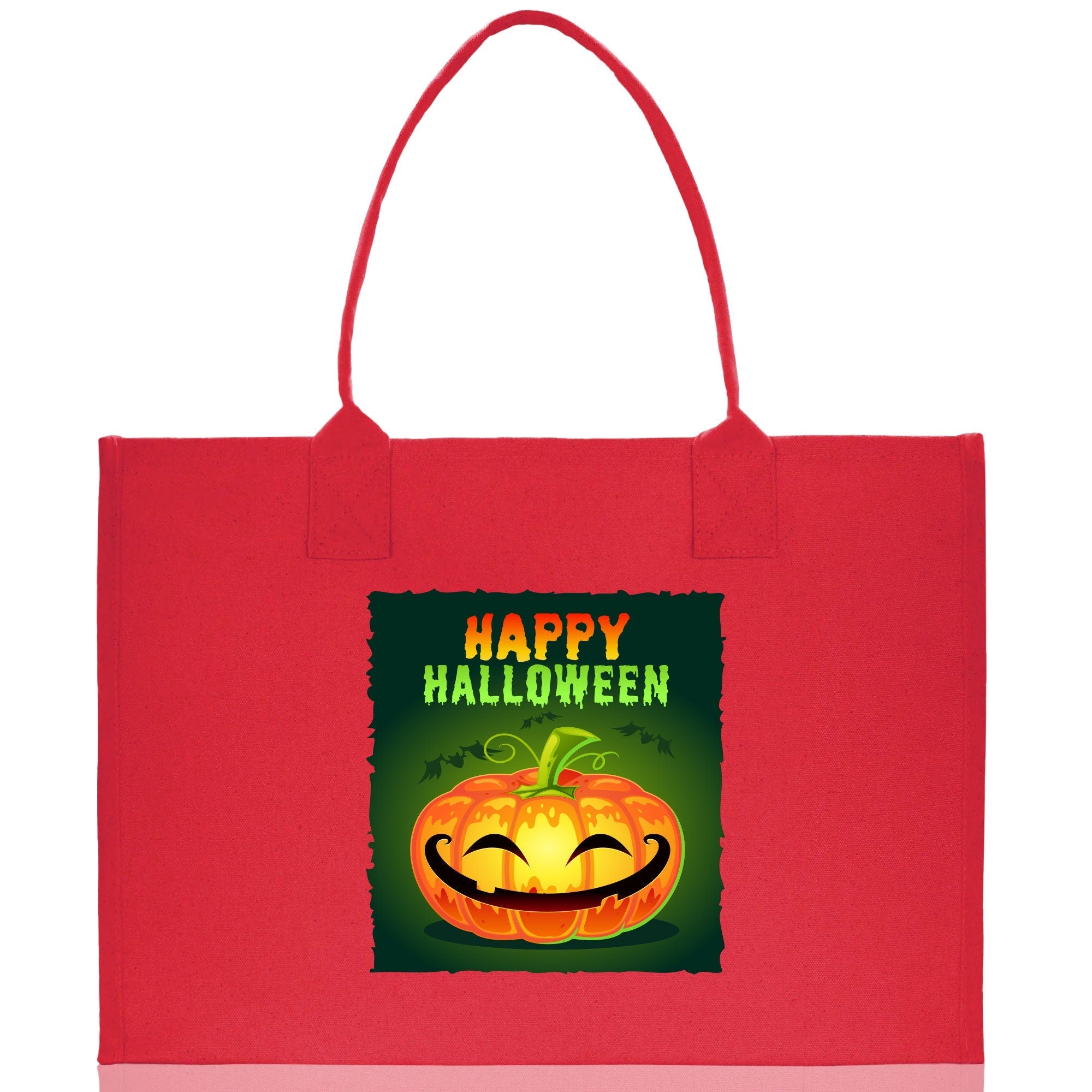 Halloween Trick or Treat Tote Bag Halloween Tote Bag for Kids Halloween Gift Halloween Candy Bag Halloween Doodles Cute Canvas Tote Bag - Aaria Tees Aaria Tees