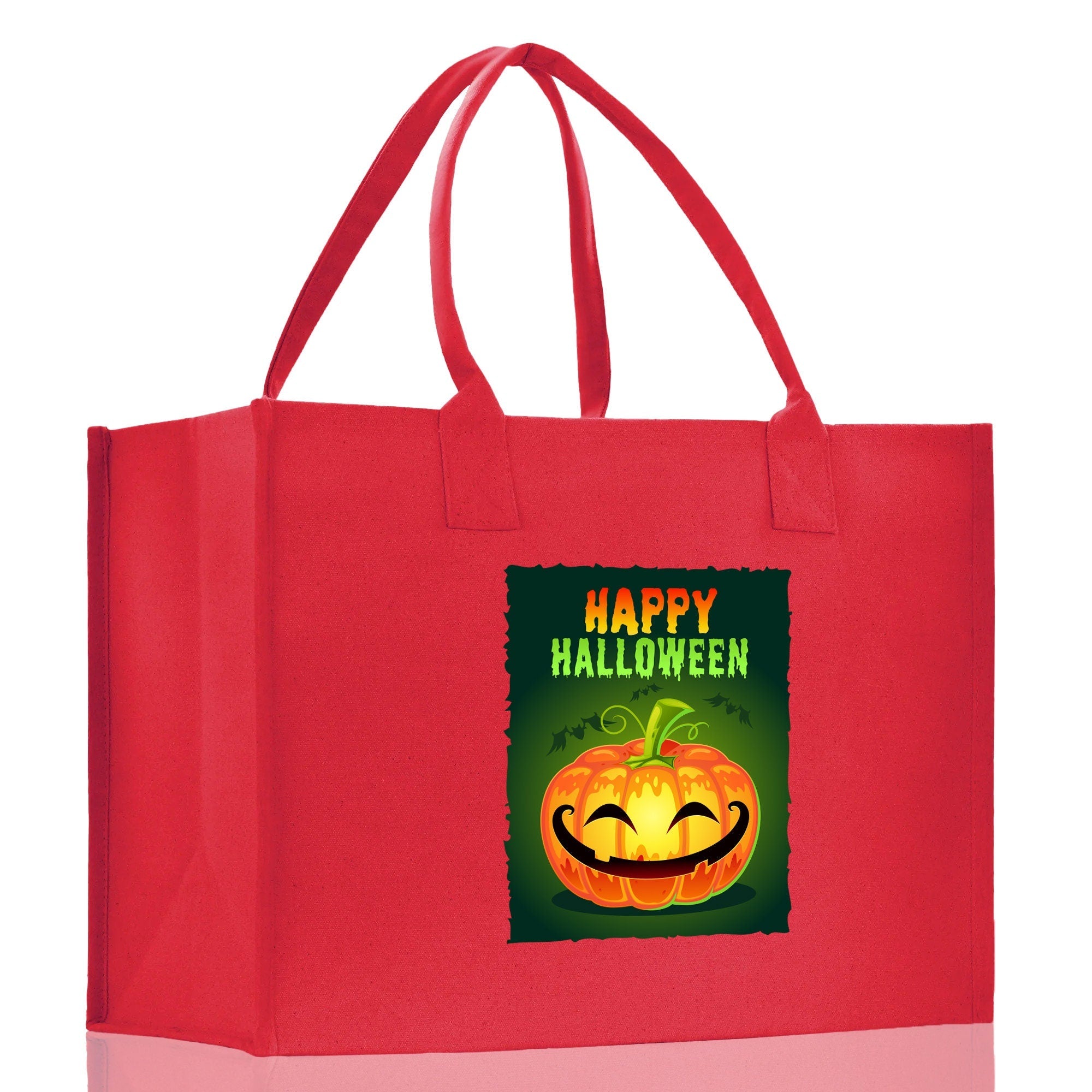 Halloween Trick or Treat Tote Bag Halloween Tote Bag for Kids Halloween Gift Halloween Candy Bag Halloween Doodles Cute Canvas Tote Bag - Aaria Tees Aaria Tees